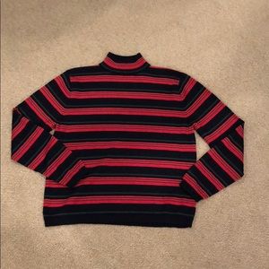 Vintage new Pendleton 100% merino wool boxy relaxed stripe turtleneck sweater
